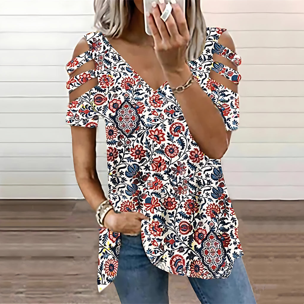 🔥👚【S-3XL】2025 nová letní dámská módní trička s potiskem jsou pohodlná a prodyšná