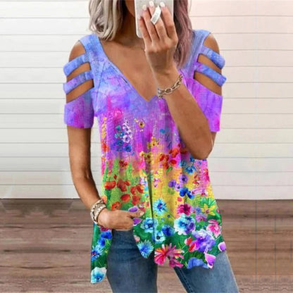 🔥👚【S-3XL】2025 nová letní dámská módní trička s potiskem jsou pohodlná a prodyšná 
