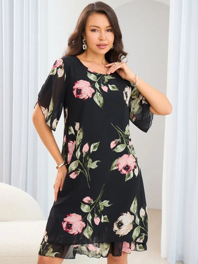 💥Výhody pre fanúšikov💥💐【S-5XL】Elegantné šaty s potlačou