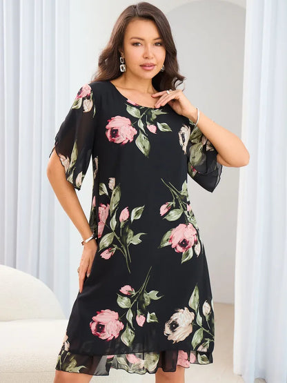 💥Výhody pre fanúšikov💥💐【S-5XL】Elegantné šaty s potlačou