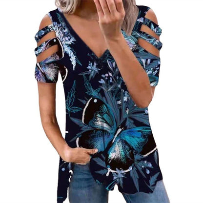 🔥👚【S-3XL】2025 nová letní dámská módní trička s potiskem jsou pohodlná a prodyšná 