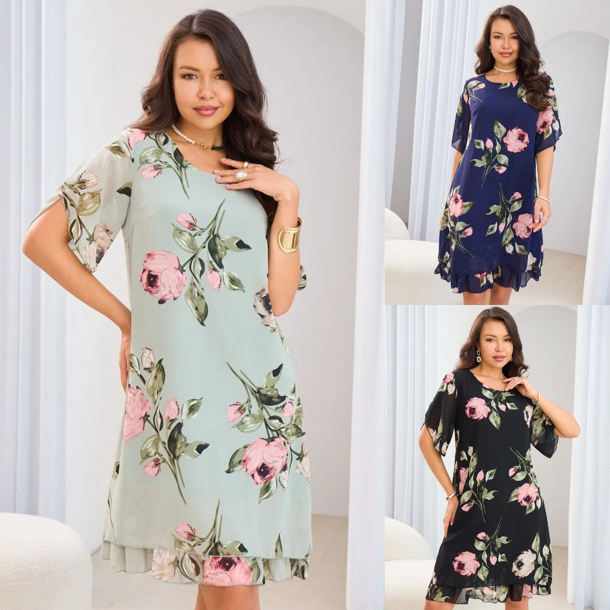 💥Výhody pre fanúšikov💥💐【S-5XL】Elegantné šaty s potlačou