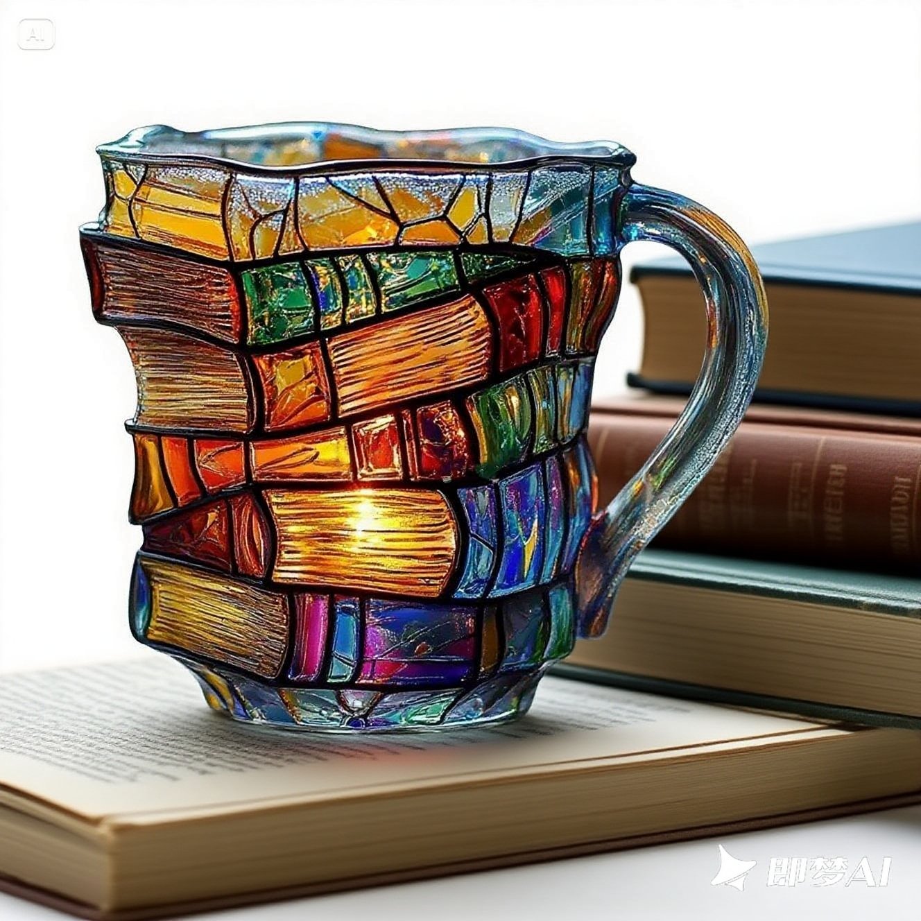 📚【Kúp jeden a druhý zadarmo】3D maľovaná šálka na kávu v tvare knihy
